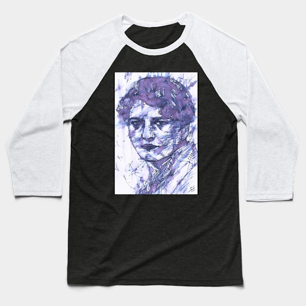 ZELDA FITZGERALD watercolor and ink portrait .1 Baseball T-Shirt by lautir